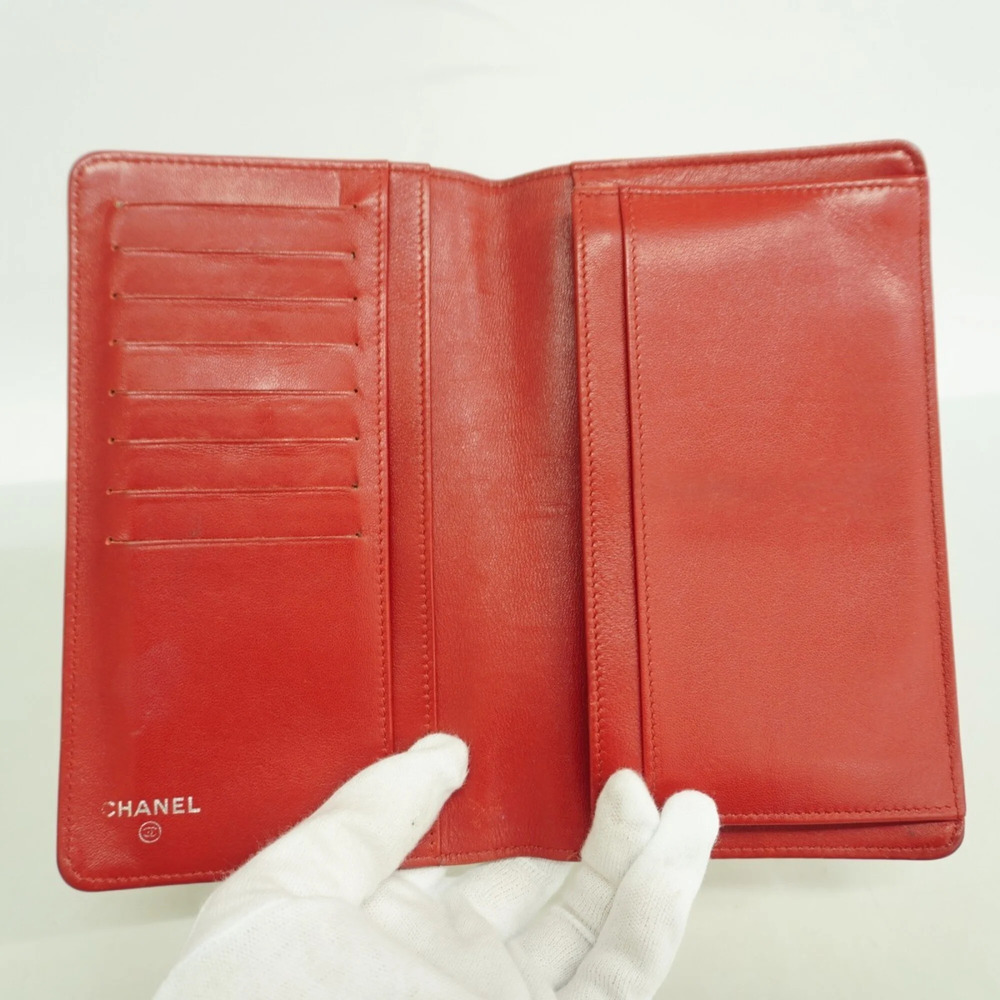 CHANEL Red Caviar Leather Wallet - Picture 3 of 9